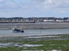 Looking back across to Tollesbury Marina